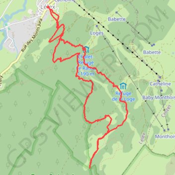 Vers le grand Crêt GPS track, route, trail