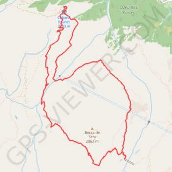 Cabane Brunet GPS track, route, trail