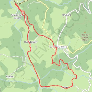 Chaudagne GPS track, route, trail