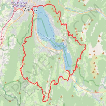 Tour du lac d’Annecy par le GRP J1 GPS track, route, trail