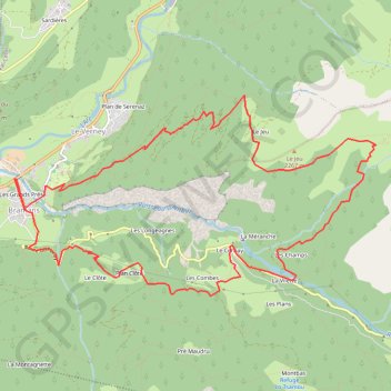 Boucle Croix du Jeu depuis Bramans GPS track, route, trail