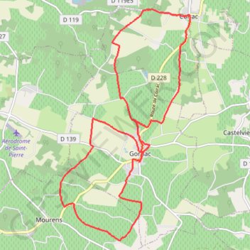 Gornac GPS track, route, trail