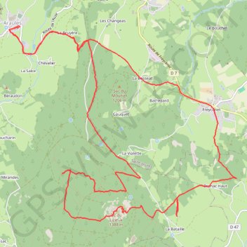 Araules Le Lizieux GPS track, route, trail