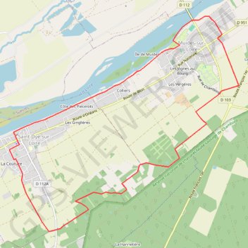 Boucle Muides St-Dye 13km GPS track, route, trail
