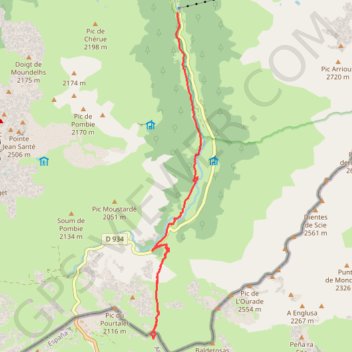 GR 108A - Du col de Peyrelue à Pont de Camps - Entretien balisage GPS track, route, trail