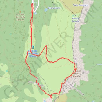 Pic Saint-Michel Col de l'arc GPS track, route, trail