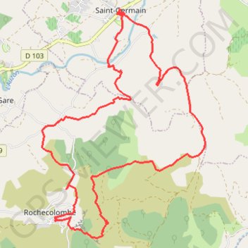 Saint-Germain - Sauveplantade - Rochecolombe GPS track, route, trail
