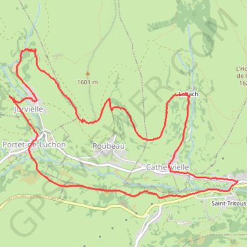Tour des villages de la vallée du Larboust GPS track, route, trail