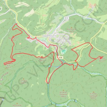 Autour de Eppenbrunn GPS track, route, trail