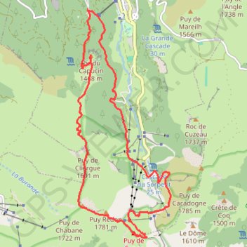 Boucle Capucin-Sancy GPS track, route, trail