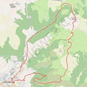 Rocher de CAYLUS GPS track, route, trail