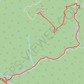Peregrine Peak GPS track, route, trail