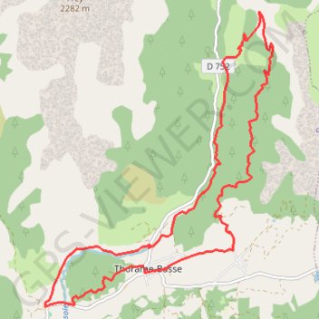 Autour de Thorame GPS track, route, trail