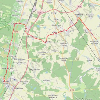 Nuits-Saint-Georges - Longecourt-en-Plaine GPS track, route, trail