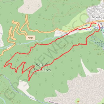 Montgenevre - Raquettes GPS track, route, trail