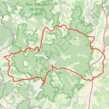 La Montagne - Auberive GPS track, route, trail