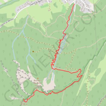 Pieu (ou le Bémont) GPS track, route, trail