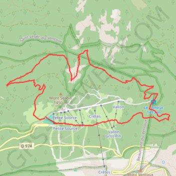 Autour du Mont Ventoux GPS track, route, trail