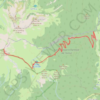 Rando Pointe de Chaurionde GPS track, route, trail