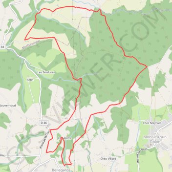 Le Bois de Taravas - Bellegarde-Poussieu GPS track, route, trail