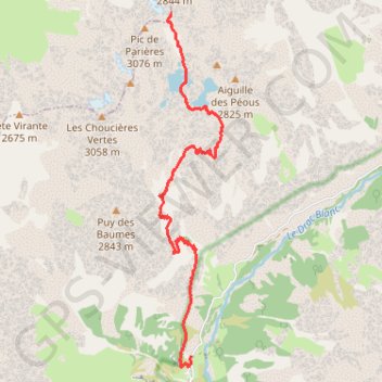 Lac de crupillouse GPS track, route, trail