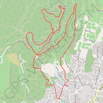 Laudun - Passage du loup GPS track, route, trail