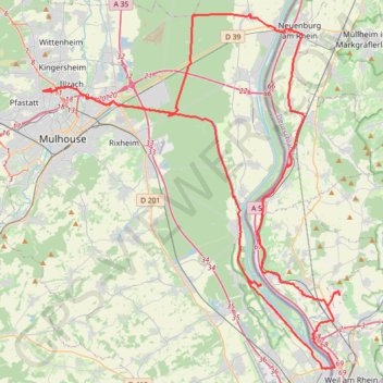 Mulhouse - Palmrain - Fischingen - Neuenburg - Mulhouse GPS track, route, trail