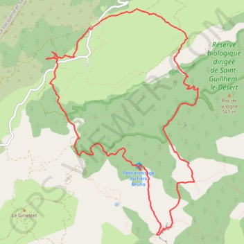 Cabane et Baumes GPS track, route, trail