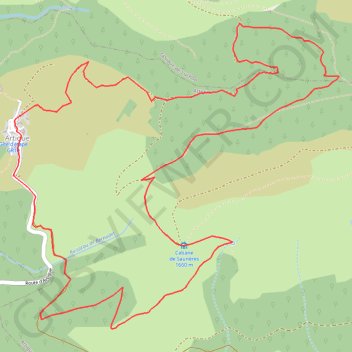 Boucle par la cabane de Saunères depuis Artigue GPS track, route, trail