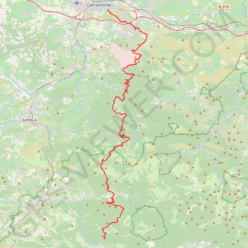 Carcassonne-Bugarach GPS track, route, trail