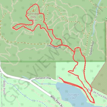 Durance Lake - Partridge Hills GPS track, route, trail