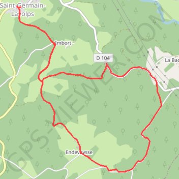 Saint-Germain-Lavolps - Le chateau GPS track, route, trail