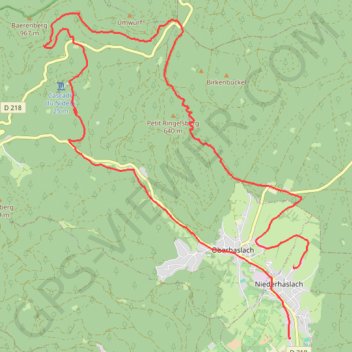 Cascades du Niedeck GPS track, route, trail