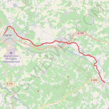 Châteauneuf-sur-Charente / Cognac GPS track, route, trail