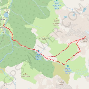 Rocher de l'Arguille, couloir SW GPS track, route, trail