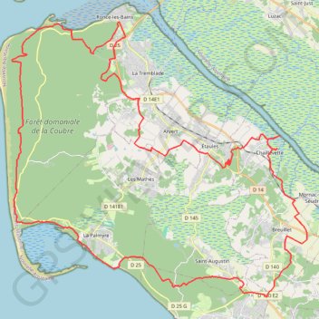 Balade entre Océan et Seudre GPS track, route, trail