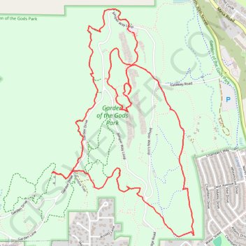 Garden of the Gods Park Loop GPS track, route, trail