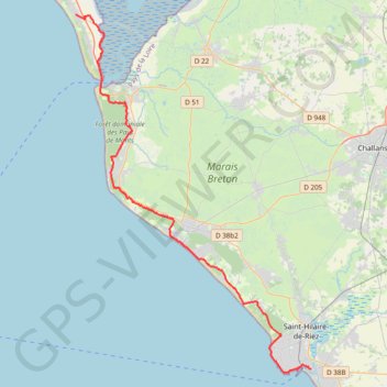 -10 Gite Noirmoutier Gite St Gille Croix de Vie GPS track, route, trail