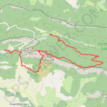 Saou - Petit Pommerolle - Grand Pommerolle GPS track, route, trail