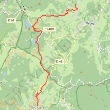 Traversée des Vosges - De Soultzeren à Lapoutroie GPS track, route, trail
