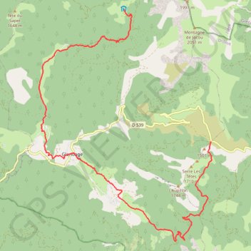 Sud du Vercors - Col de la grimone GPS track, route, trail