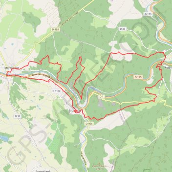 Bruniquel - Montricoux, Cabéou, Penne GPS track, route, trail