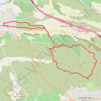 Balade sur colline de lancon-La Fare les Oliviers GPS track, route, trail