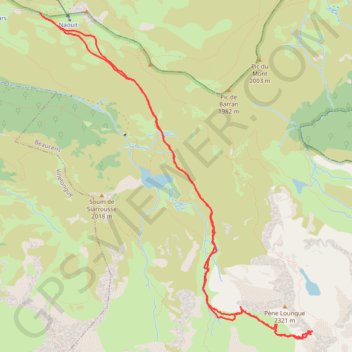 Pène Lounque GPS track, route, trail