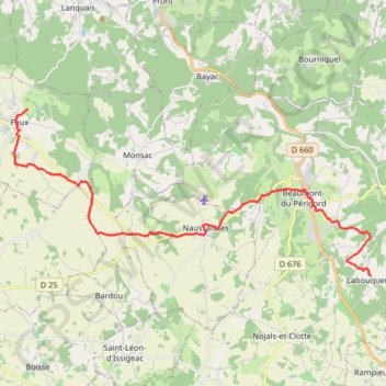 Jour3 la faux —> la bouquerie GPS track, route, trail