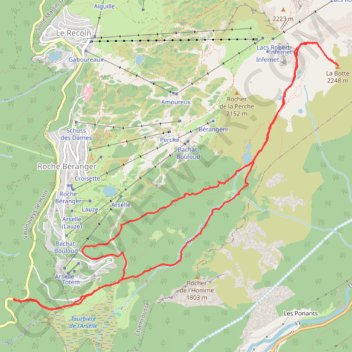 Chamrousse : La Botte par le col de l'Infernet GPS track, route, trail