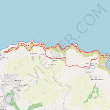 Saint Jean du Doigt-Beg an Fry GPS track, route, trail