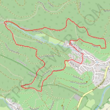 Balade à Zimmerbach GPS track, route, trail