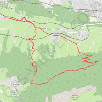 Saint Sixt - Orange GPS track, route, trail