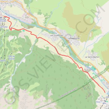 Rouge villeneuve monetier GPS track, route, trail